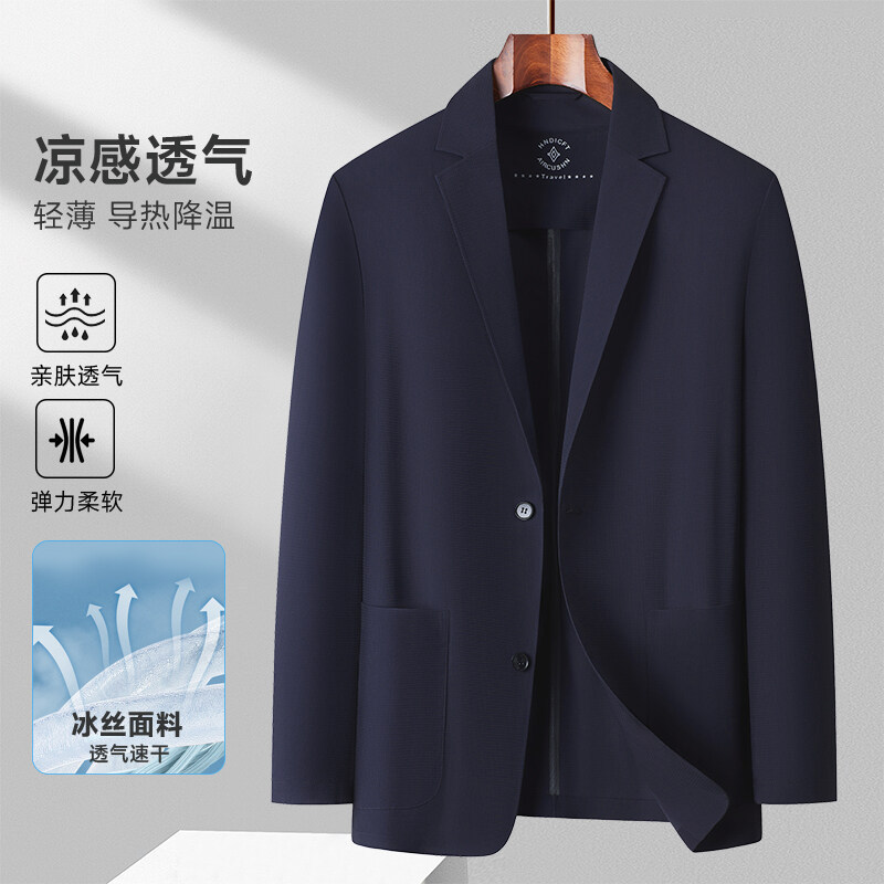 [High Quality, Low Return Rate, Complete in Five Colors and Six Sizes] Thin Seamless Laminated Suit Gray Green