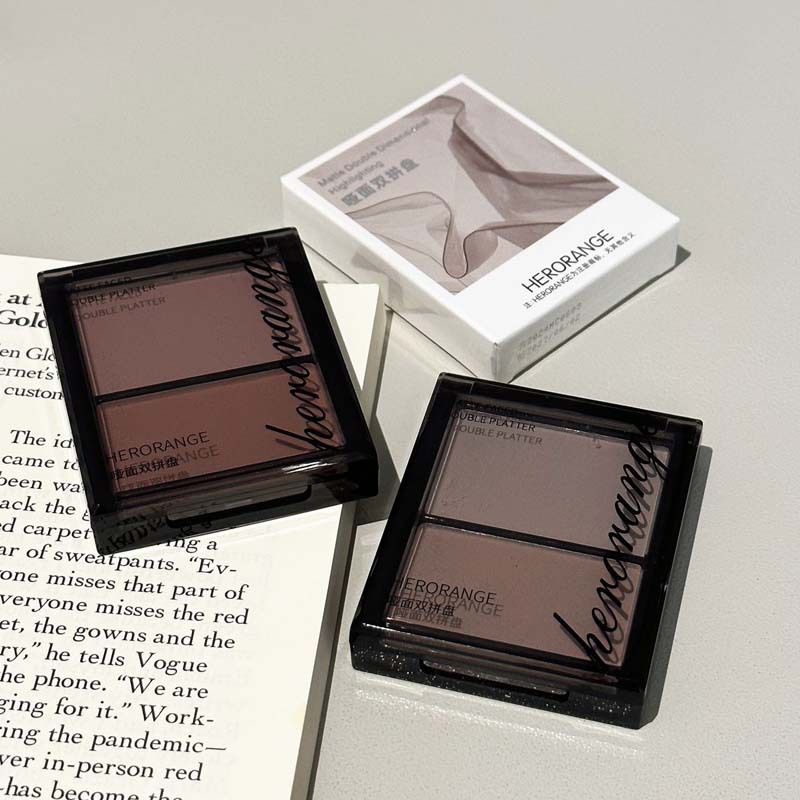 HERORANGE ~ HR474 matte double platter naturally brightens, highlights and blush