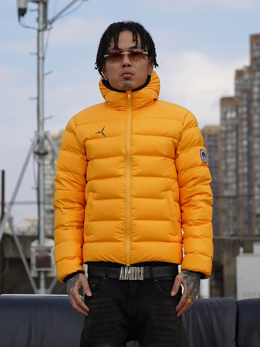 Tgfclub American Street Drill Turtleneck Silm Rapper90 Duck down Hooded Base down Jacket Outwear