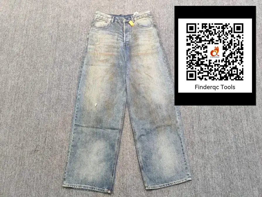 23FW mud-dyed distressed silhouette Loose Casual Denim washed wide leg Fall and winter Easiest for match Straight-leg pants