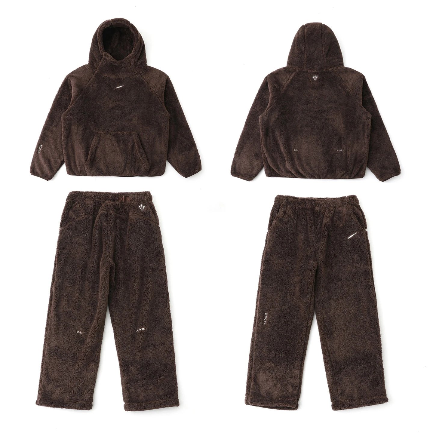 Nk x Noc Double-sided Fleece Comfortable Soft Rowle Hoodie Pullover Hoodie Casual Set Casual Pants