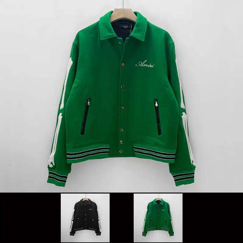 European and American Street Fashion New Casual Hip-Hop High Street Woolen Baseball Jacket Jacket for Men and Women with Slim Fit