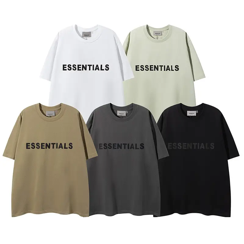 European and American Essentials Trendy Brand Fog Summer T-Shirts for Men and Women, Short-Sleeved Couple Half-Sleeved Tops Wholesale