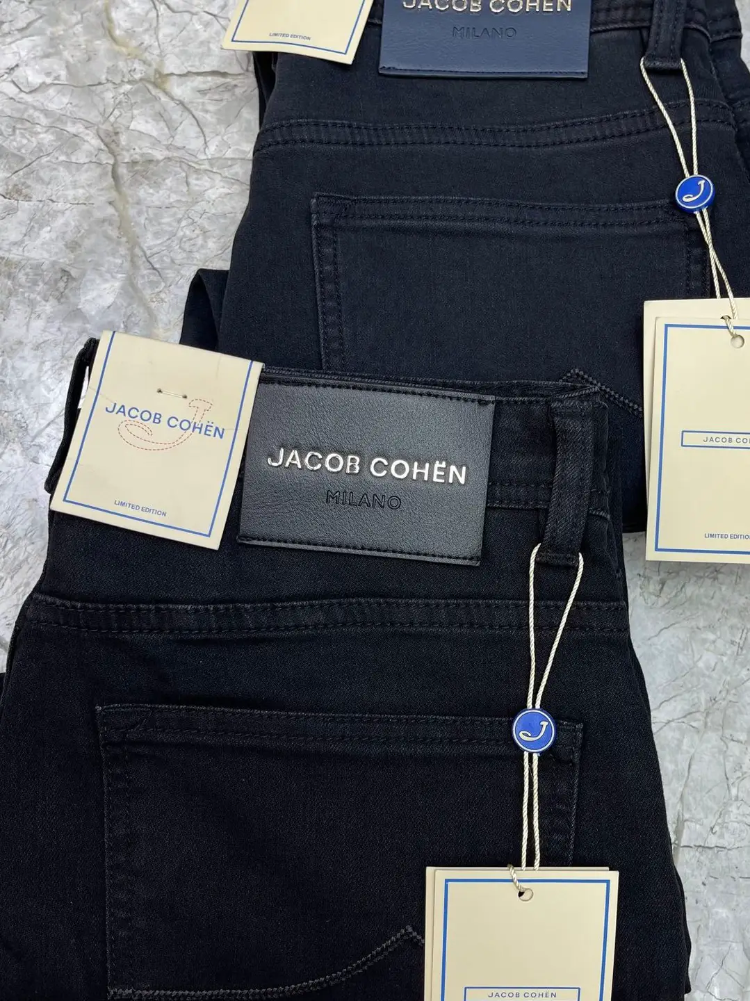 JACOB COHEN jeans 2025 autumn and winter thick new outdoor fashion embroidered warm men's simple trendy pants