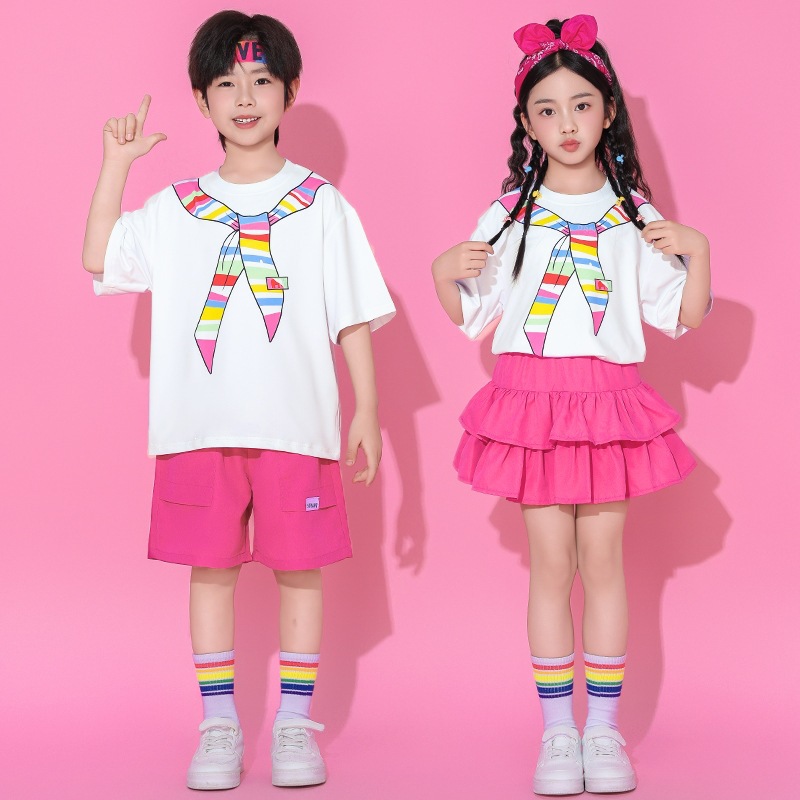 Children's Cheerleading Performance Costumes for Elementary School Sports Day Opening Ceremony, Kindergarten Group Dance, and Chorus Performance Outfits