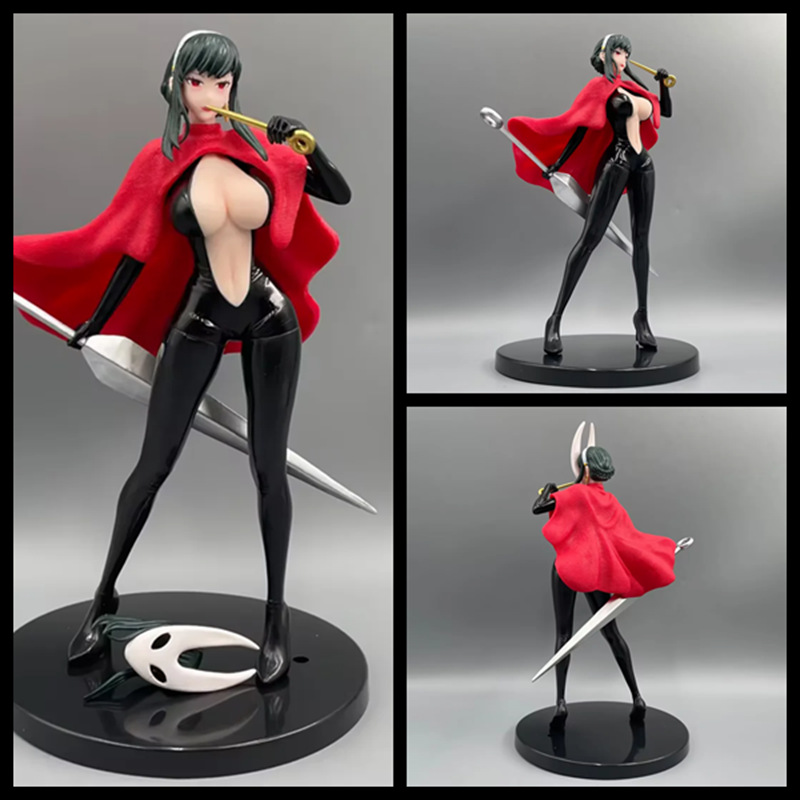 Spy Family Hornet's Song Yor's Song Standing Figure with Replaceable Mask Collectible Model Figurine