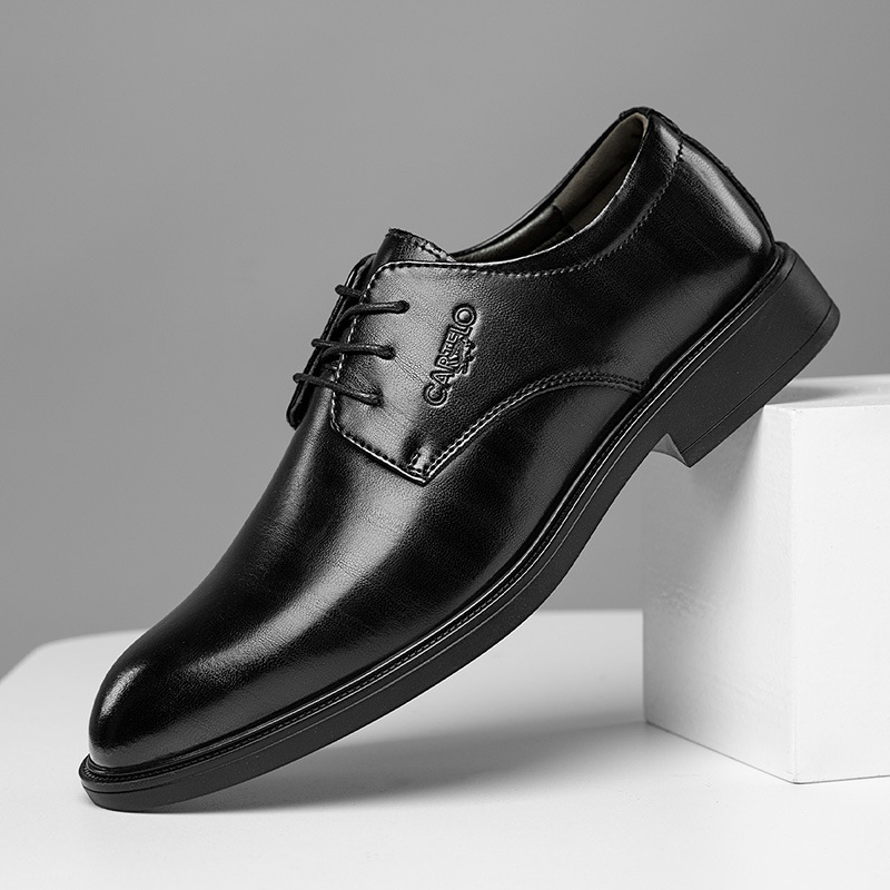 Cardile Crocodile 2025 Spring and Summer British Business Formal Leather Shoes with Increased Height for Wedding Groom and Work Comfortable Shoes