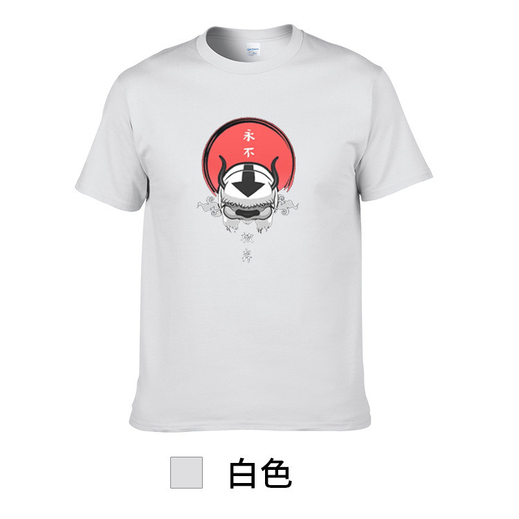 Foreign trade AliExpress cartoon cute animal born avatar cartoon print round neck fashion couple short sleeve t-shirt