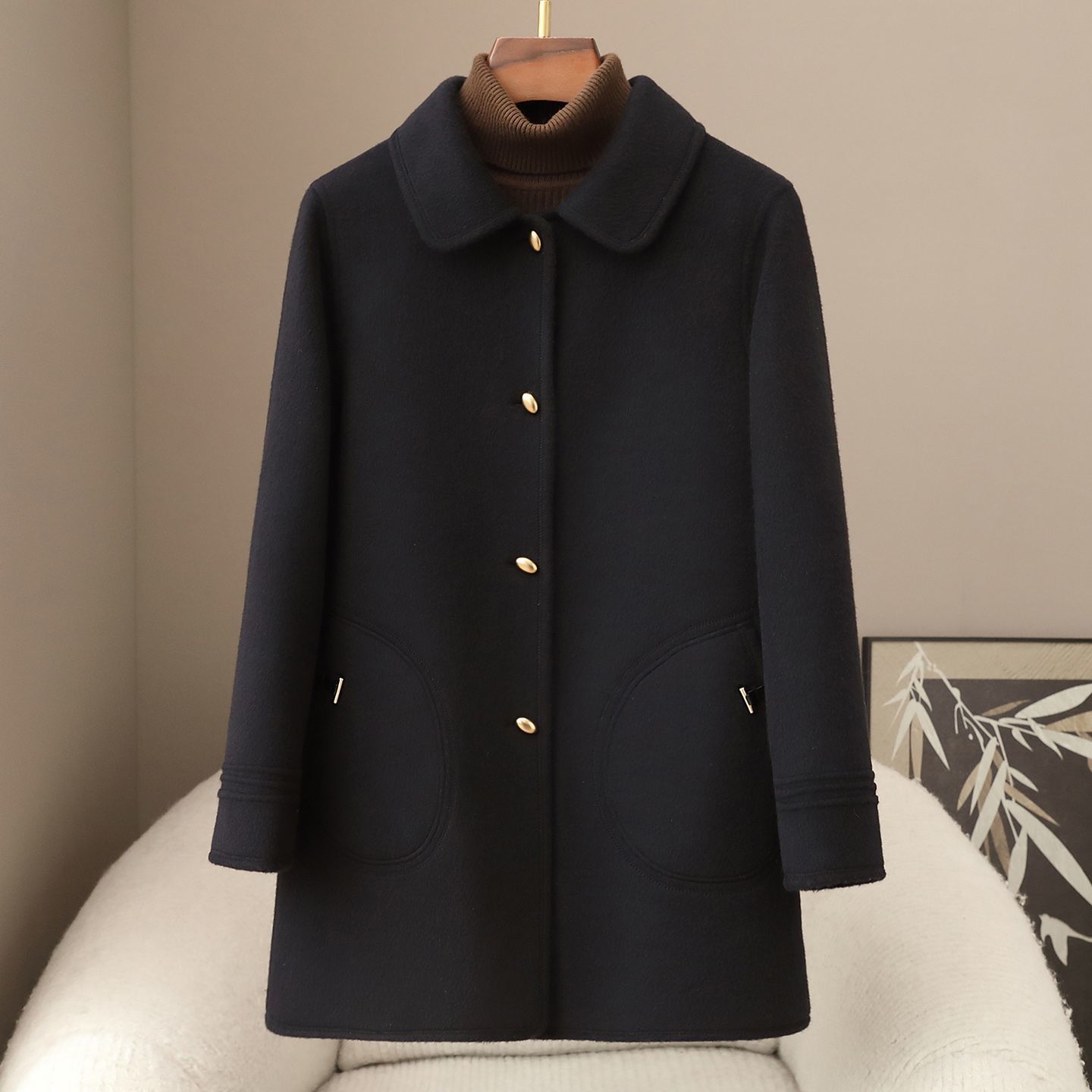 Small Quantity of Clothing 2026 Spring New Cashmere Double-Sided Wool Coat Casual Oversized Single-Breasted Woolen Coat for Women