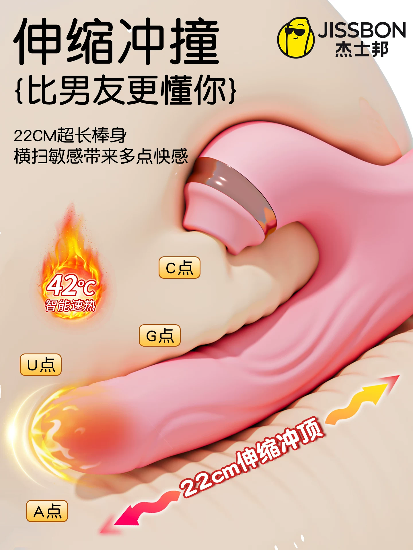 Jiesbon  Female Masturbator Orgasm Device Sex Toy Automatic Thrusting Adult Toy Insertable