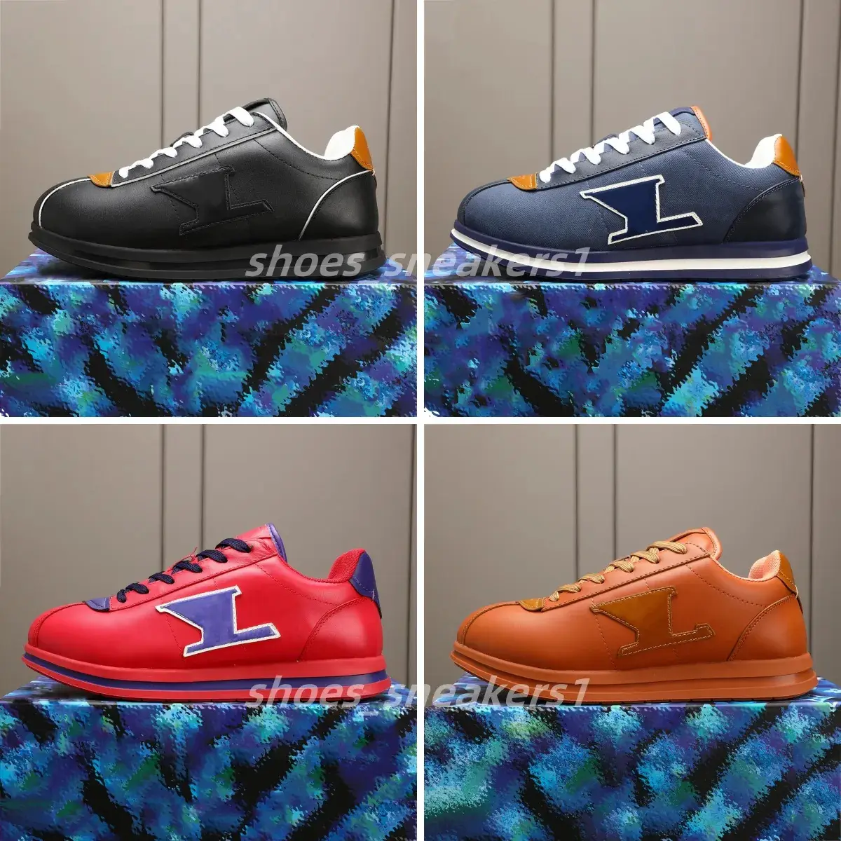 In-Stock New L Brand Foreign Trade High Version Pure Original Thick-Soled Height-Increasing Genuine Leather Casual Versatile Sneakers