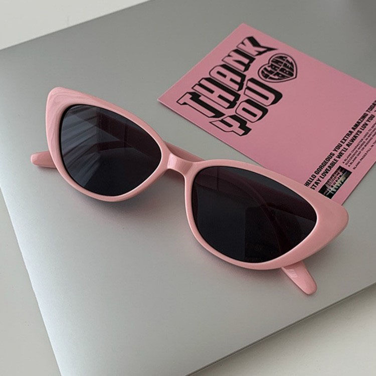 Pink Cat-Eye Sunglasses for Women, Brown Summer High-End New Sunglasses for Men, Sun Protection, Internet Celebrity, Retro Trendy Fashion Glasses