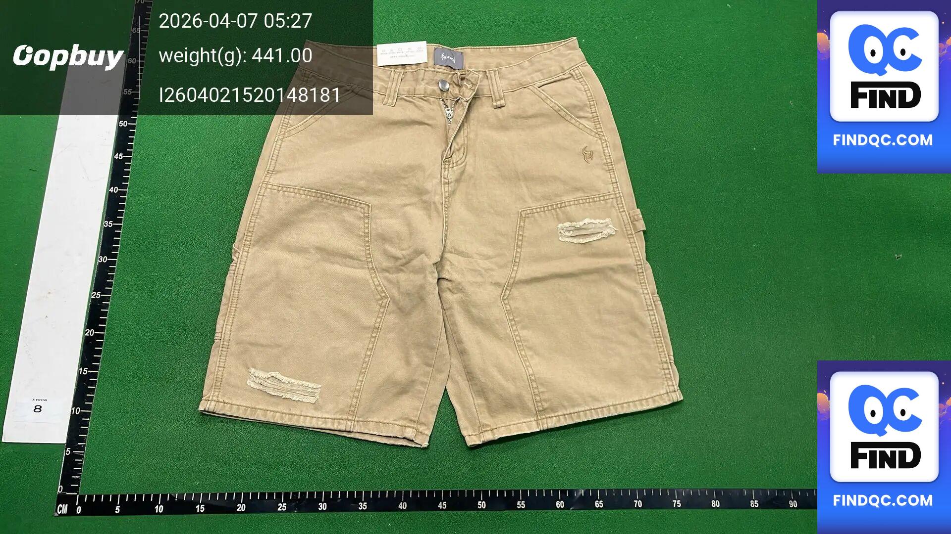 Reaven Cross-Border European and American Summer Hip-Hop Washed Denim Shorts Men's Y2K Retro Ripped Loose Shorts Jorts — foto QC 3