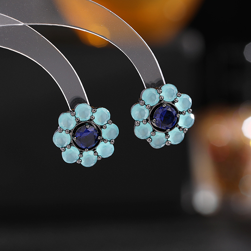 Korean version of the new wave ear jewelry wholesale s925 silver needle simple temperament earrings women's detachable two earrings
