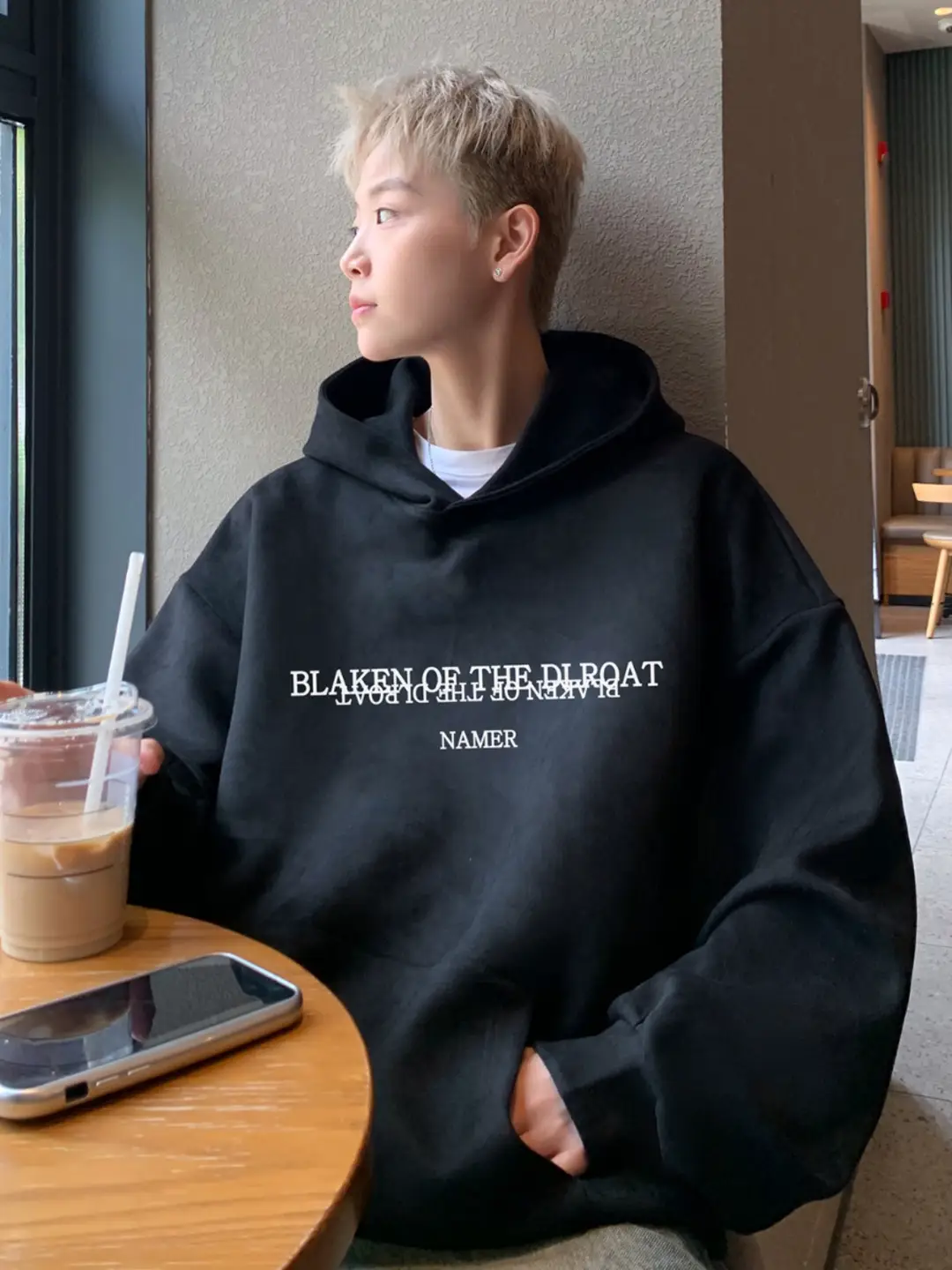 400g Heavy weight Suede Sweatshirt Men's Autumn and Winter Trendy Loose Versatile Hoodie American retro Handsome Outwear