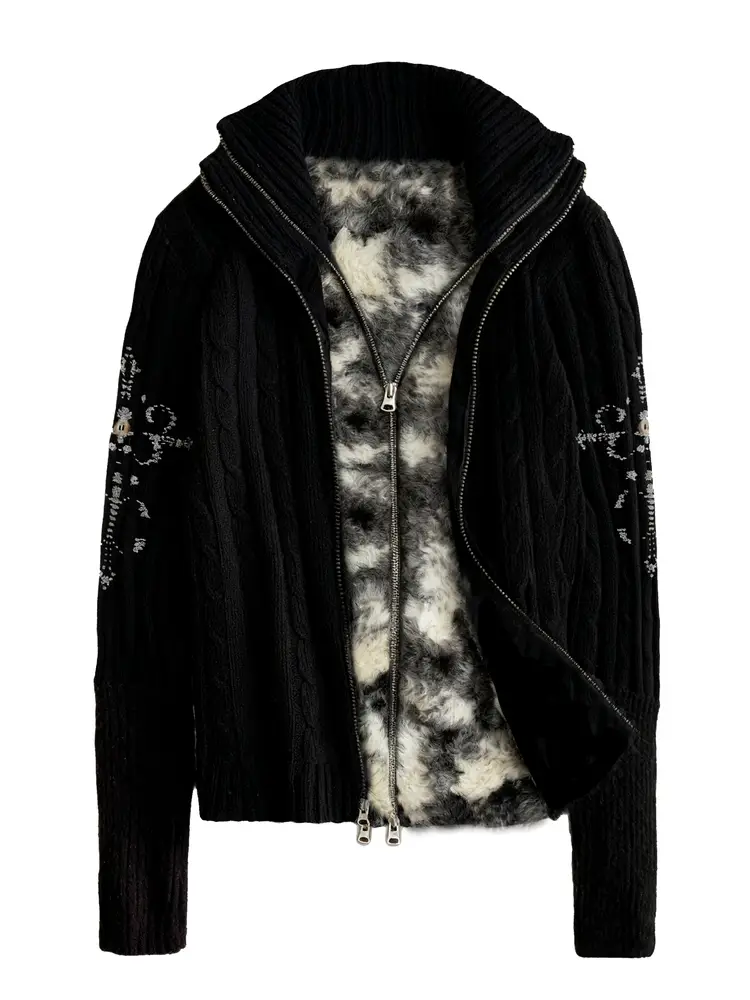 PAIKI "Winter Mark" Cross Rope Sweater Dairy Wool Outwear Visual Subculture Fall and winter Male