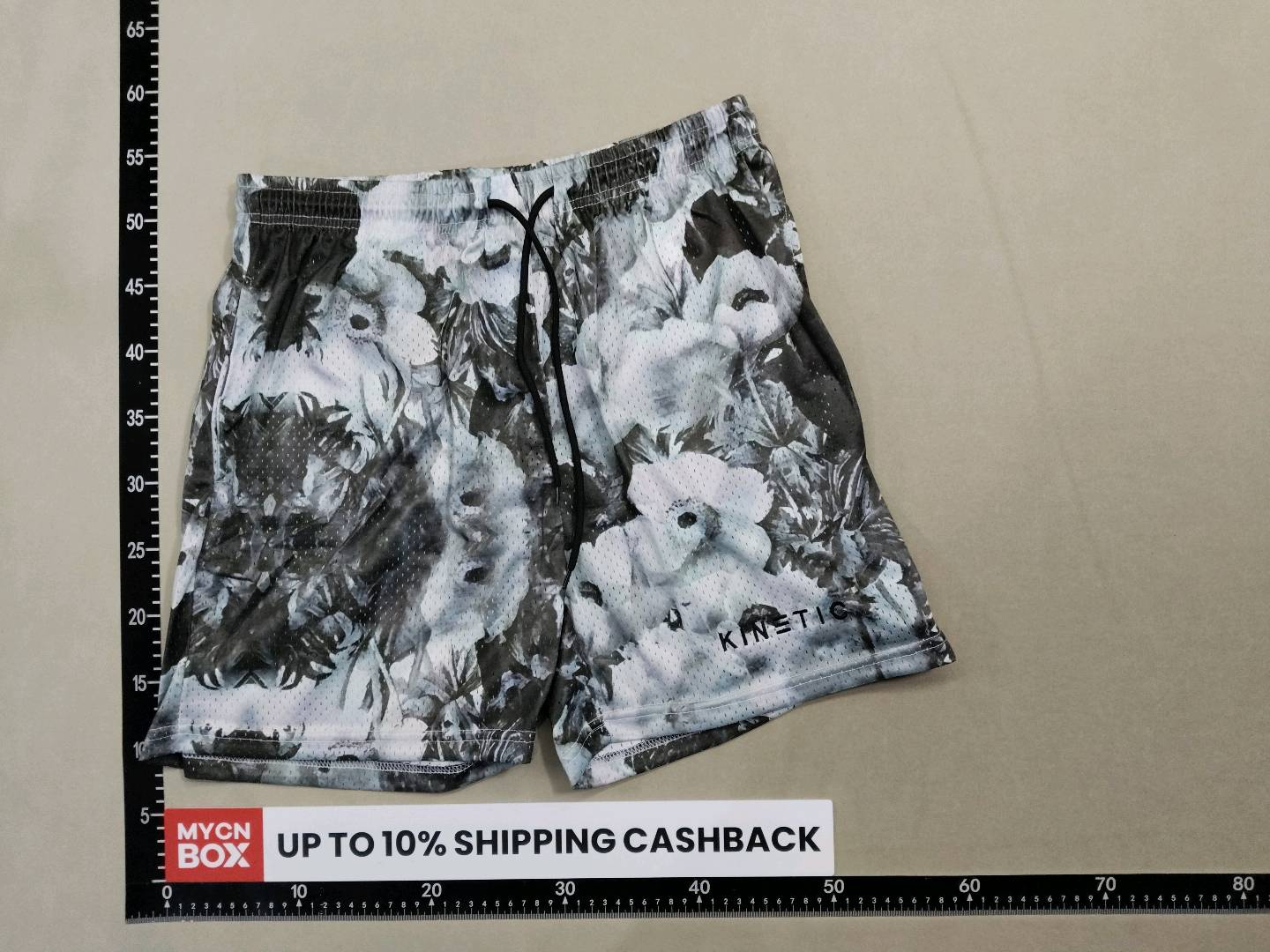 Kinetic Trendy American-Style Floral Shorts Men's Basketball Training Shorts Summer Quarter-Length Sports Shorts Quick-Drying Beach Shorts QC