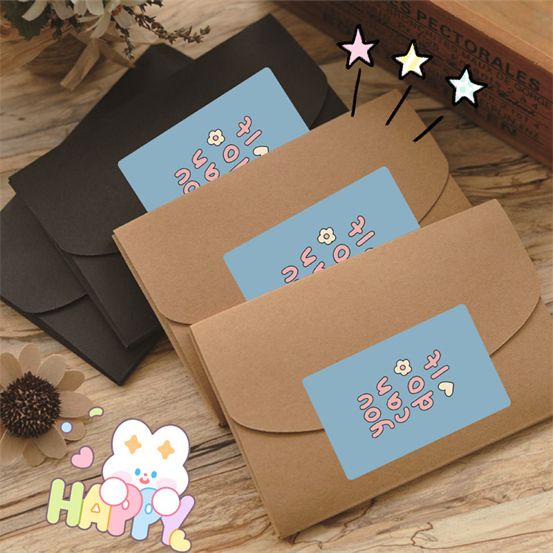 English Incentive Text Sealing Sticker Gift Packaging Flying Machine Box Decorative Sticker Square Coated Paper Sticker