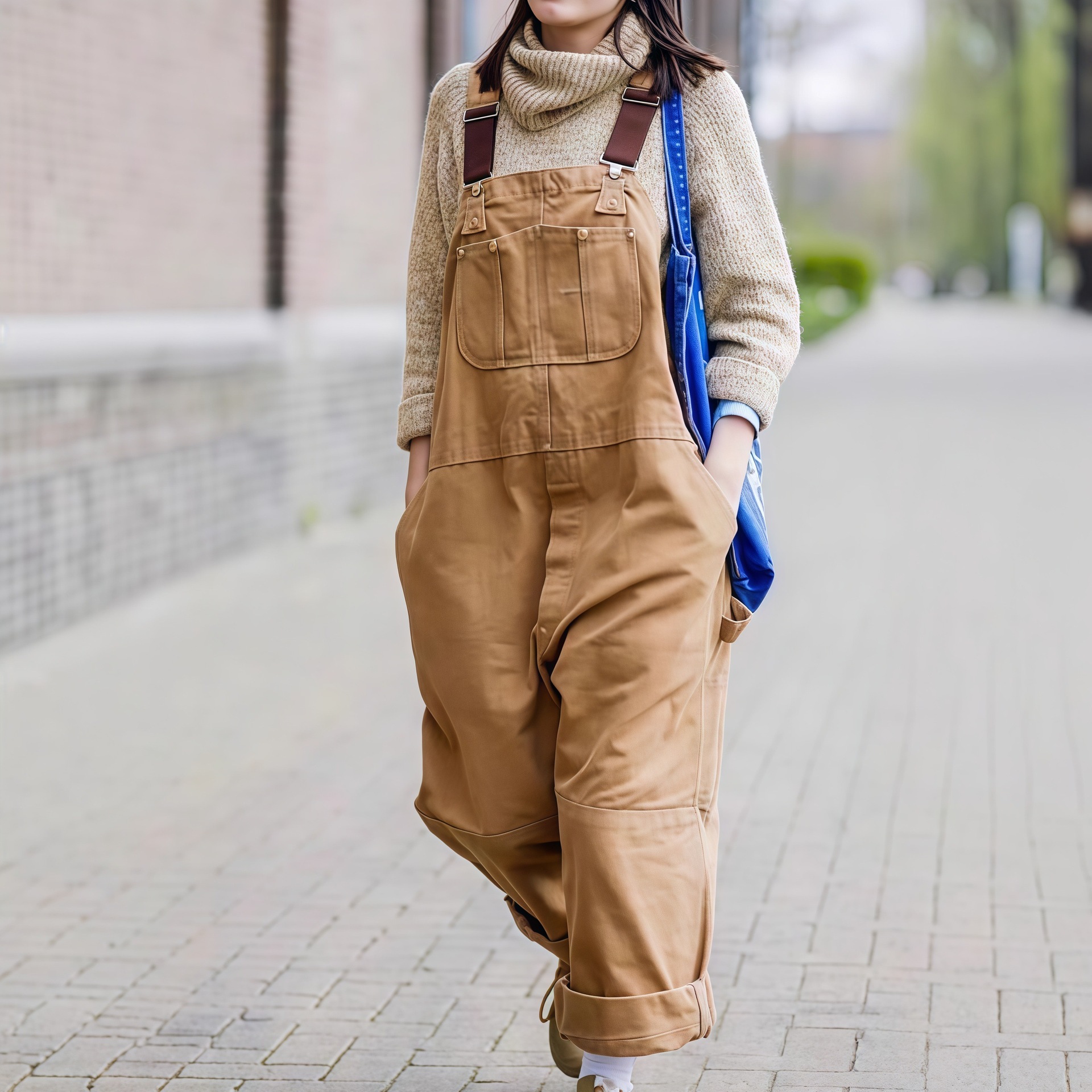 2025Carhart Denim Overalls Men's Spring and Summer Straight Loose Large Size Kaha Te One-Piece Overalls for Men and Women