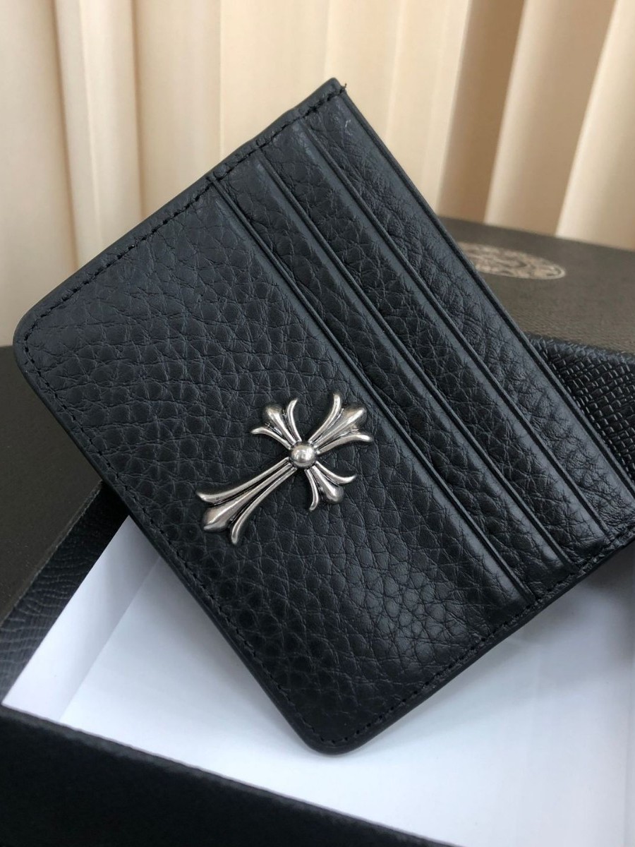Punk-Style Card Holder with Cross Design, Long Wallet, First-Layer Cowhide, Light Luxury, High-End Feel, Glasses Case, Unisex Key Holder Foto QC de 1688 na Qualit.ly
