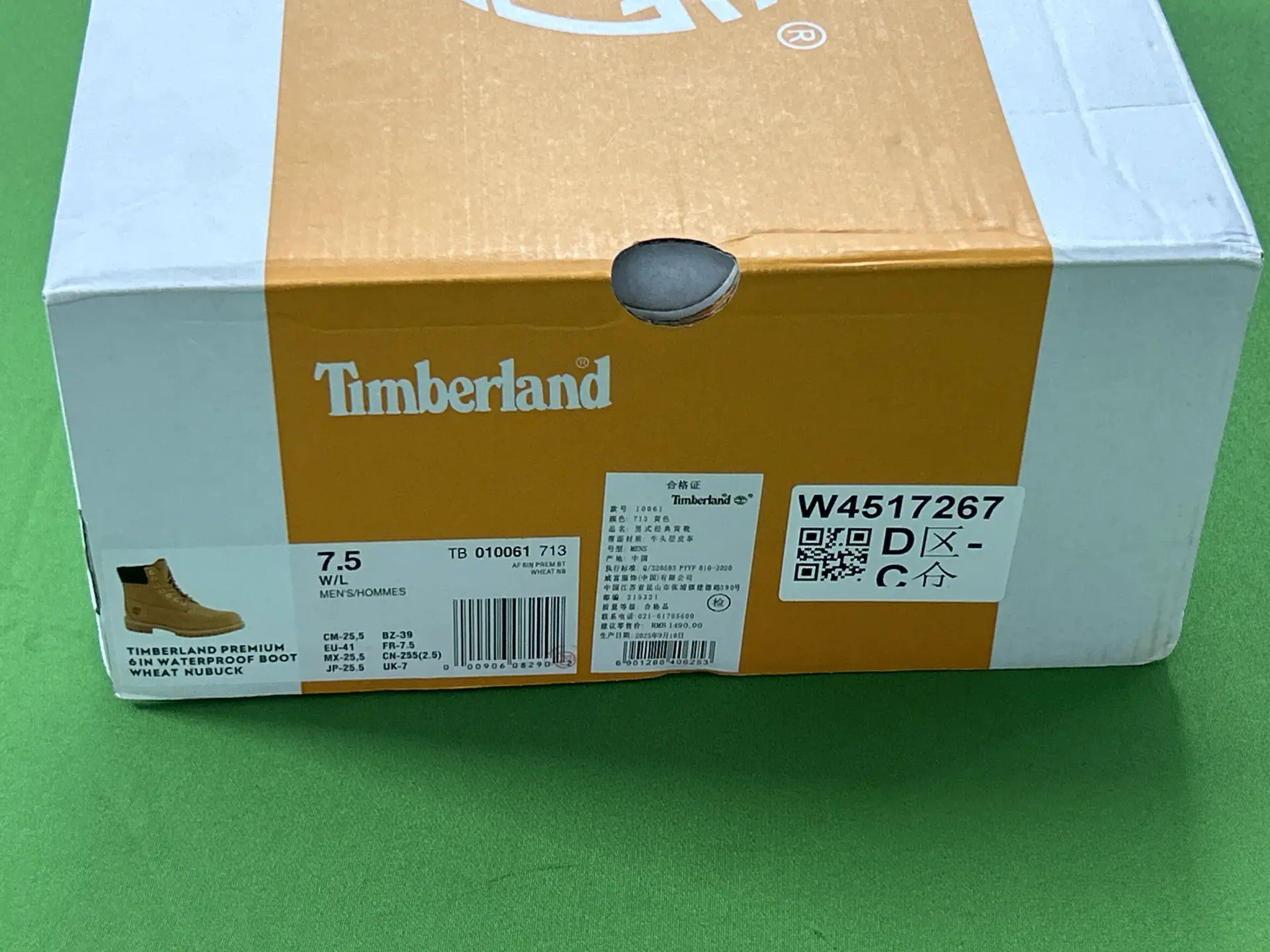 Timberland Premium 6in Waterproof Boot Wheat Nubuck