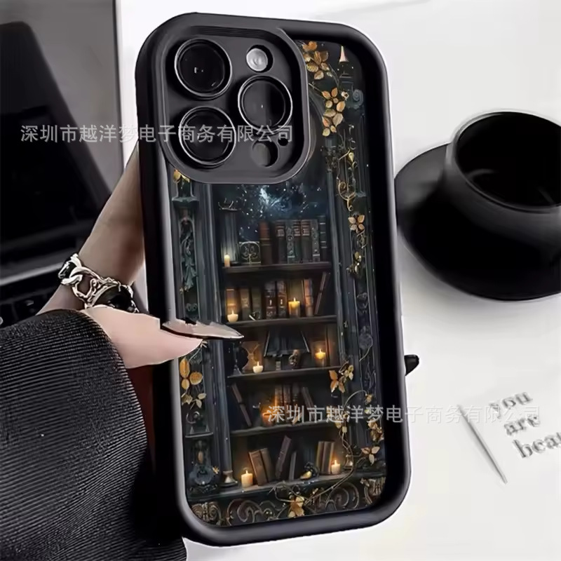 Retro Bookshelf 3Iphone17Pro Mobile Phone Case 16/15/14/13 Tianyan Ladder 12 Apple 11Xsma