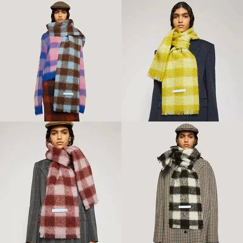 2023 Ac studios Winter Scarf with Tags Thick Warm Solid Cape