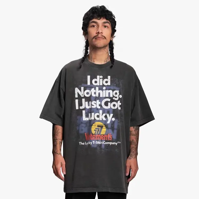 男装潮牌美式复古休闲简约字母印花圆领短袖T恤半袖 T-SHIRT