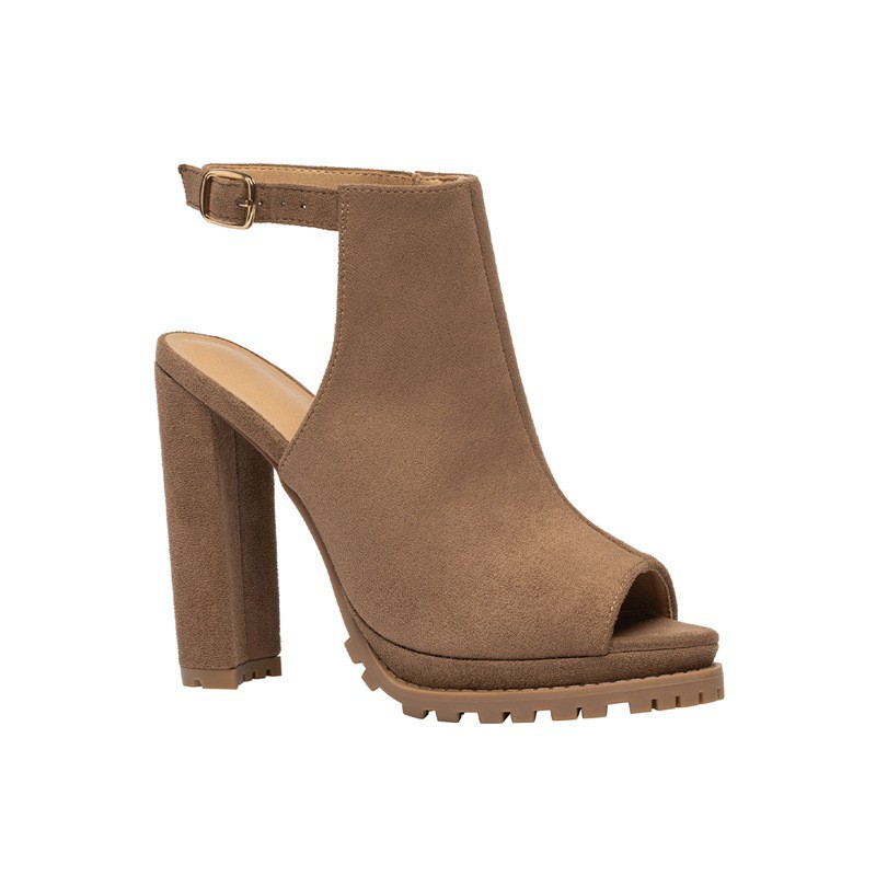Customized High-Heeled Shoes for Women, New Spring, Summer, and Autumn Styles, Peep-Toe Waterproof Platform Shoes, Thick-Soled European and American Large Size Roman High-Heeled Sandals