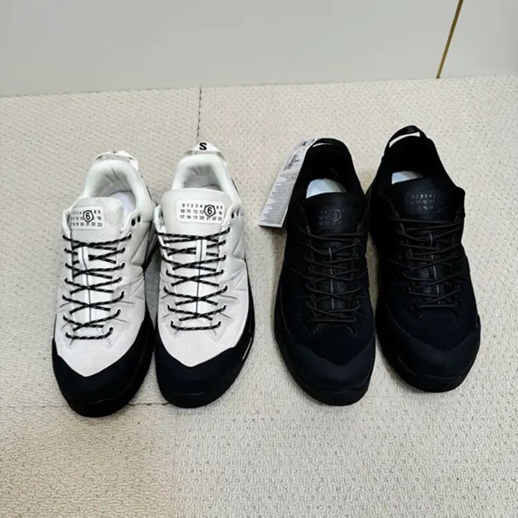 2024 Summer Maji colorblocking sneakers men and women mesh lace-up casual shoes versatile height increase thick bottom running shoes