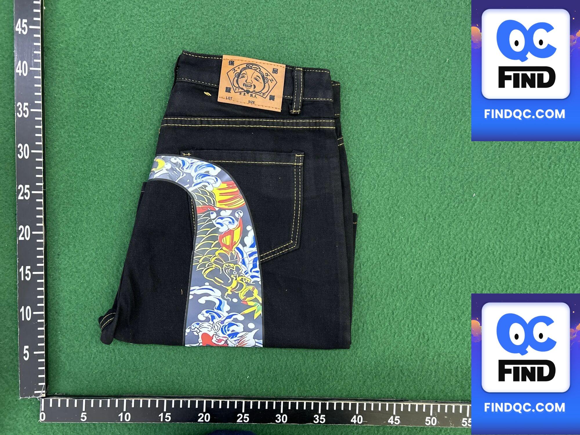 Five Shorts Men's Fashionable Brand Hip-Hop Summer Pants Printed Distinctive Large M Loose Fashionable Thin Denim Shorts QC