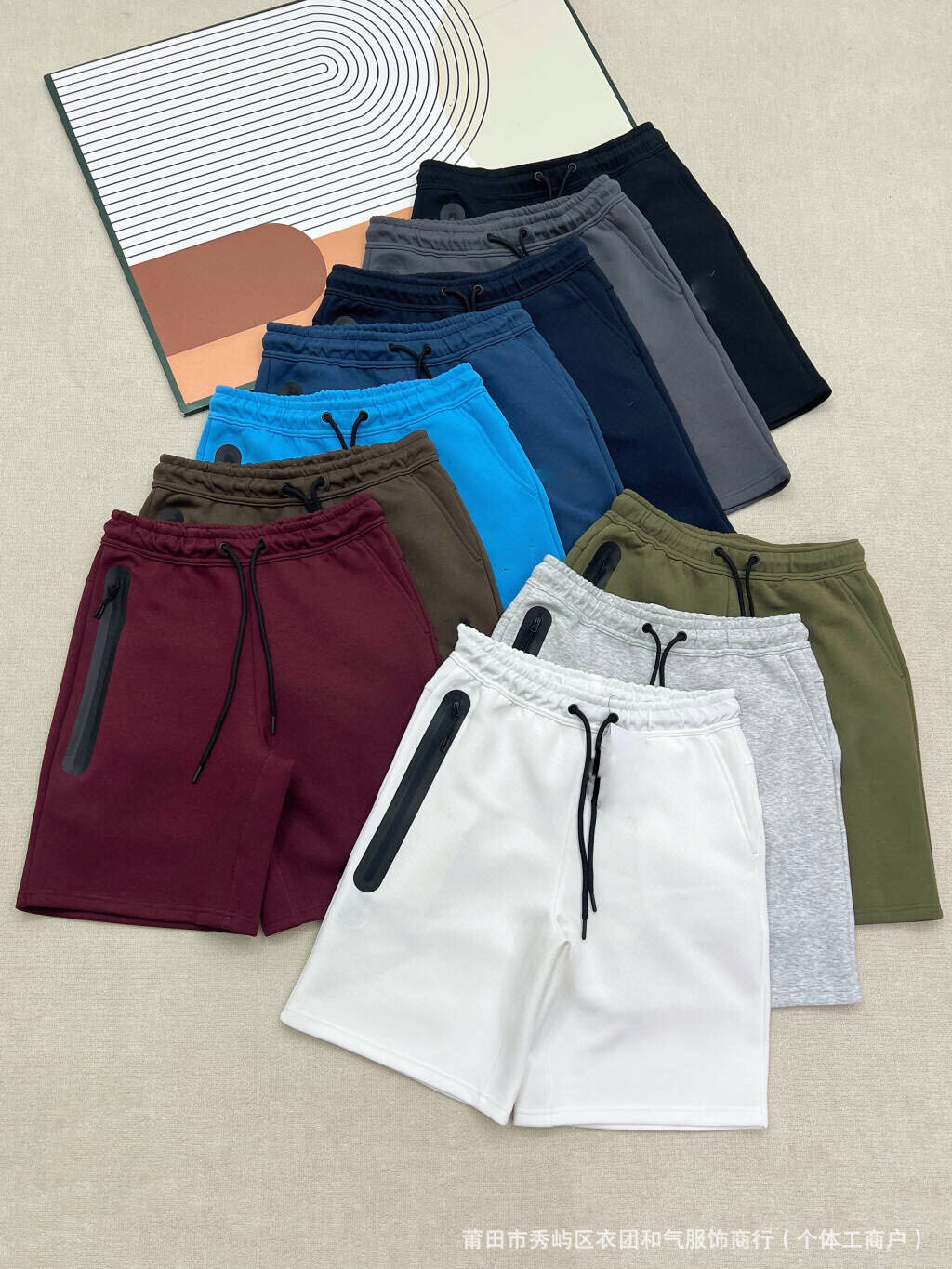 Summer New Knitted Multicolor Front Pressure Adhesive Zipper Men's Sports Shorts Pants 172 Foto QC de 1688 na Qualit.ly