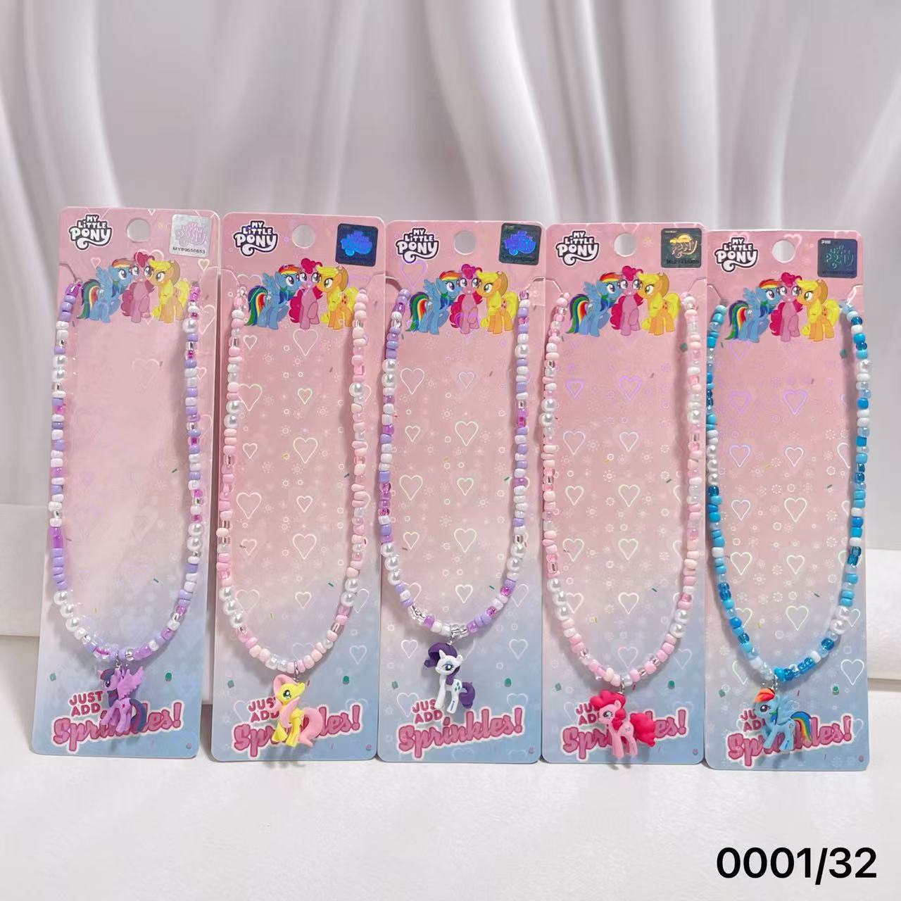 Genuine Jewelry Children's Toy Jewelry Pony Polly Series Cute Cartoon Color Bead Necklace 0001