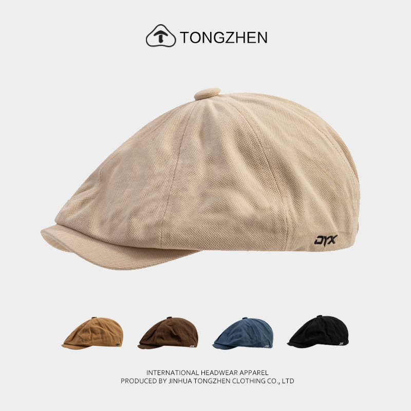 Japanese Style Retro Progressive Hat Positive and Reverse Wearable Cap Men's Khaky Newsboy Hat Fashionistas Beret Women's Painters Hat