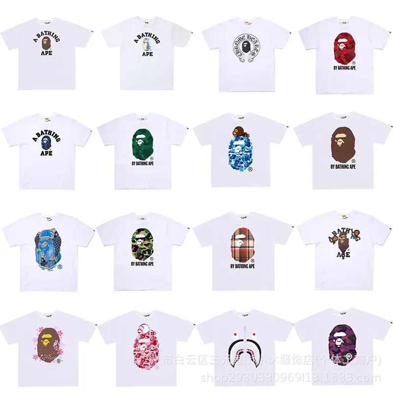 Oversized Cotton T-Shirt for Men and Women - Cartoon Print, Colorful Letters, Camo Pattern, Streetwear Short Sleeve Tee