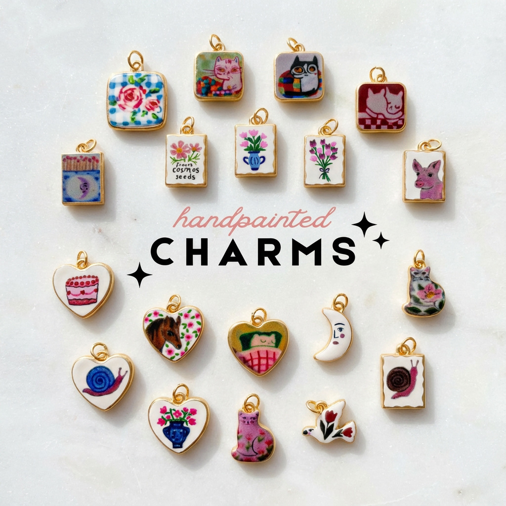 Cross-Border DIY Jewelry Accessories New Style Kawaii European and American Color Dopamine-Plated Copper Cat Cross-Border Fashion Pendant
