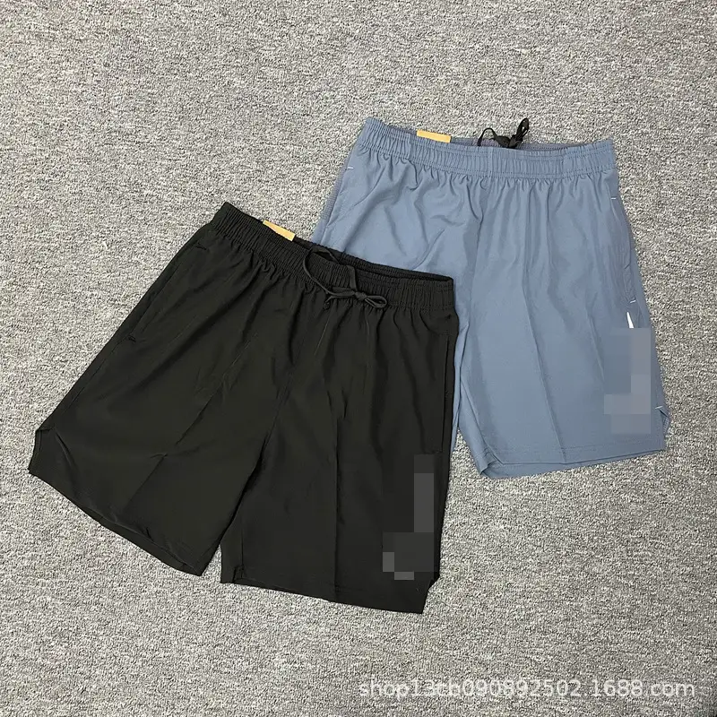Summer thin quick drying shorts woven breathable zipper sports slit casual breathable fitness loose running quarter