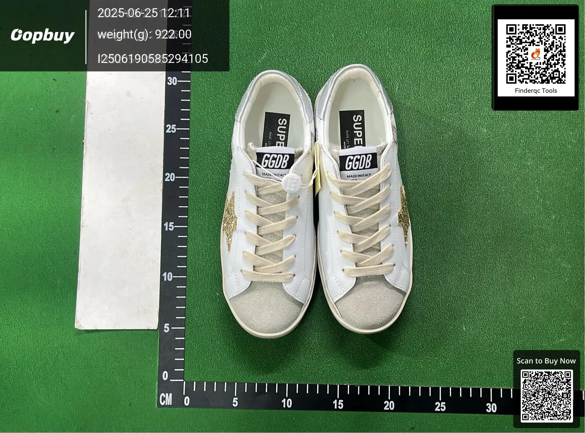 Golden Goose GGDB Superstar Glitter Star White