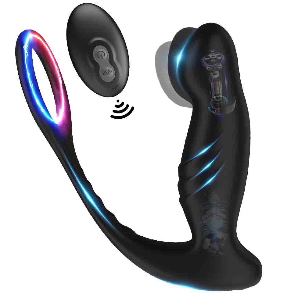 Astringuniu cross-border foreign trade wear prostate massager buckle variable frequency vibration anal plug massage stick adult equipment
