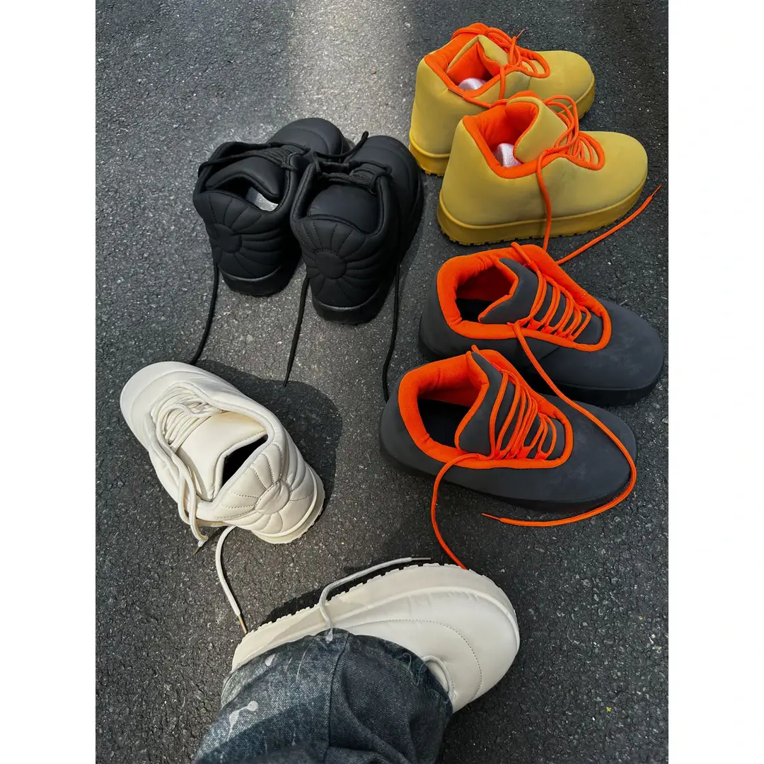 Newrockstarchoppa Trendy Hip-Hop Chunky Sneakers Street Niche High-Top Sneakers for Rap Outfits