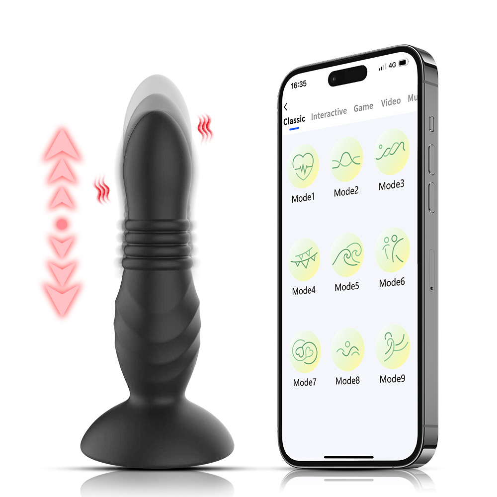 Leya's New Product Yutao Retractable Vibrating Anal Plug for Men and Women, Anal Massage and Masturbation Device, Adult Products Wholesale