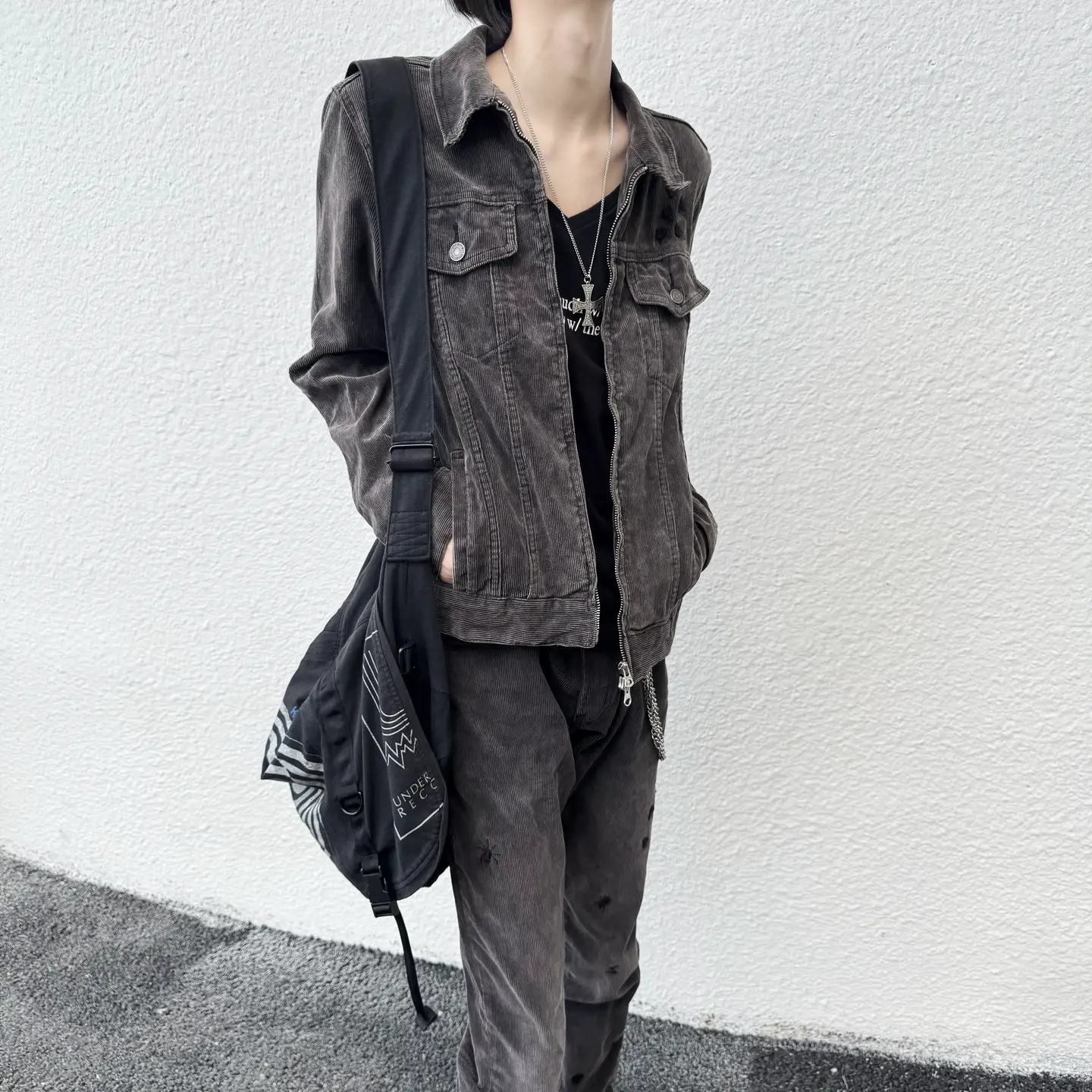 【Judgment Is Final】-Undercover 06Aw Insect Embroidery Corduroy Zipper Jacket
