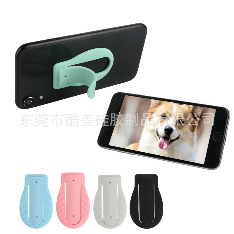 Cross-border silicone mobile phone shrapnel bracket mobile phone ring buckle lazy bracket strong paste multi-functional mobile phone bracket