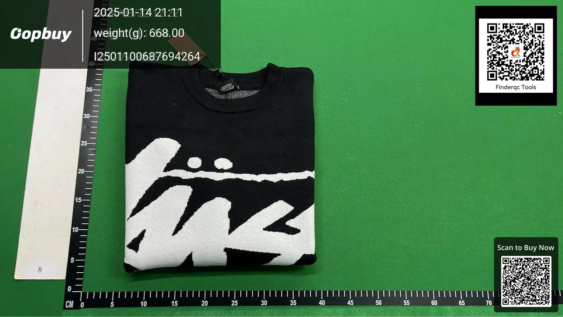 Stussy Stock Logo Sweater Black