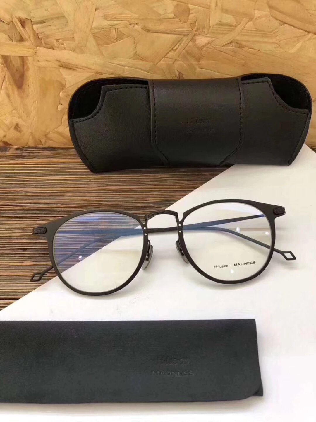 Authentic ultra-light MADNESS x H-fusion 503M pure titanium Yu wenle with optical men's and women's myopia frame glasses frame this round frame
