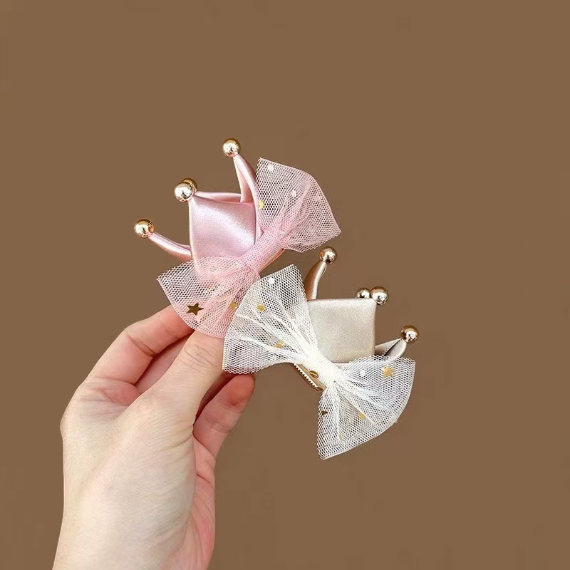 Cute and Sweet Golden Crown Birthday Hat Hairpin for Women, Elegant Atmosphere Hair Accessory, Side Clip Photo Prop