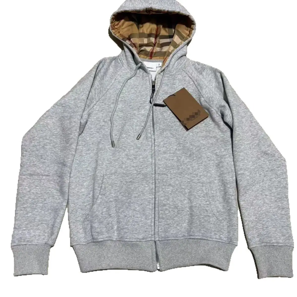 Burberry Grey Zip Hoodie