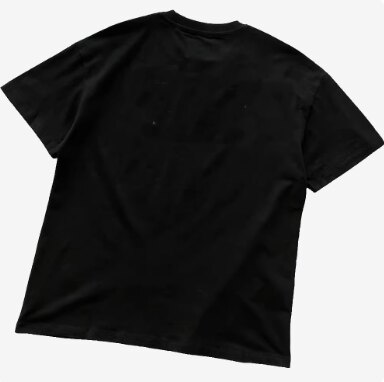 The Front Has Chipped Paint, Ink-Like, with White Spots, Black Short-Sleeve 77061218 Foto QC de TAOBAO na Qualit.ly