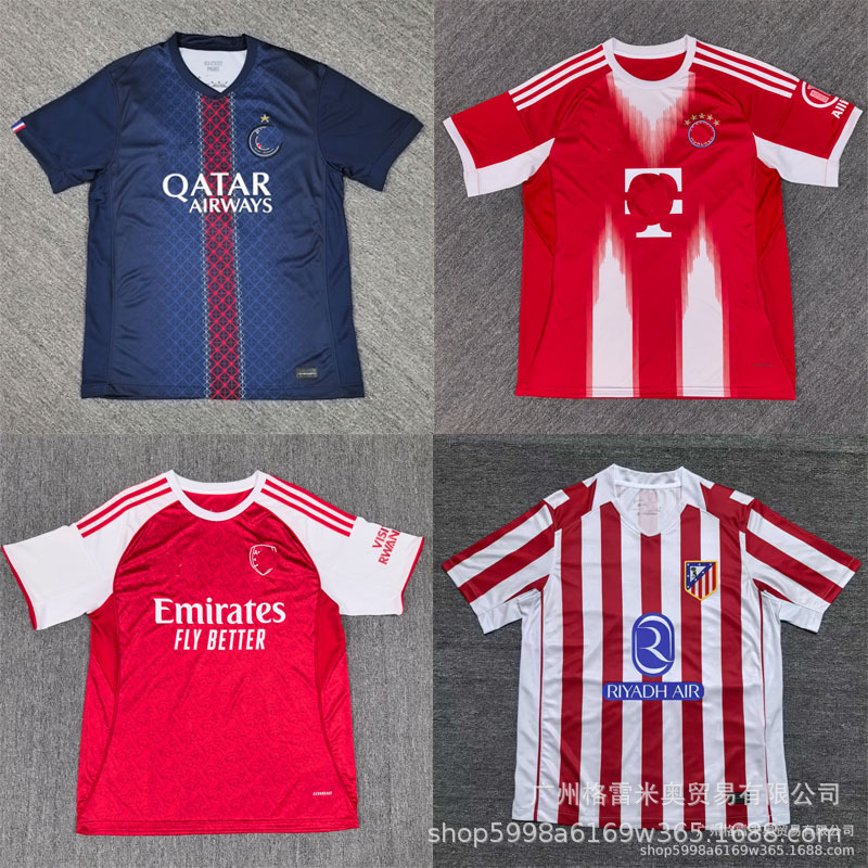Hot-Selling Jerseys: 25-26 Ac Juventus, Psg, Atletico Madrid, Real Madrid, Barcelona Football Jerseys, Available for Dropshipping