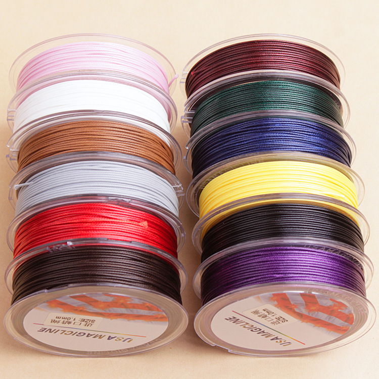 0.8 1mm durable wax cord leather rope bracelet jewelry chain necklace braided cord jewelry accessories wire wax rope wholesale